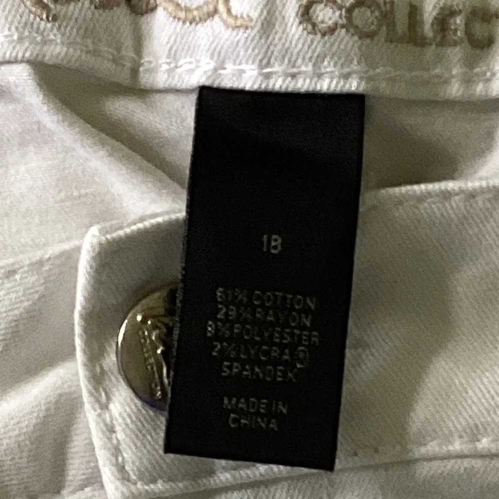 Lane Bryant Collection Slim Straight White Women’s Jeans size 18